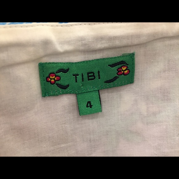 Old TIBI! Strapless dress w boning and tropical tiki - Picture 4 of 6